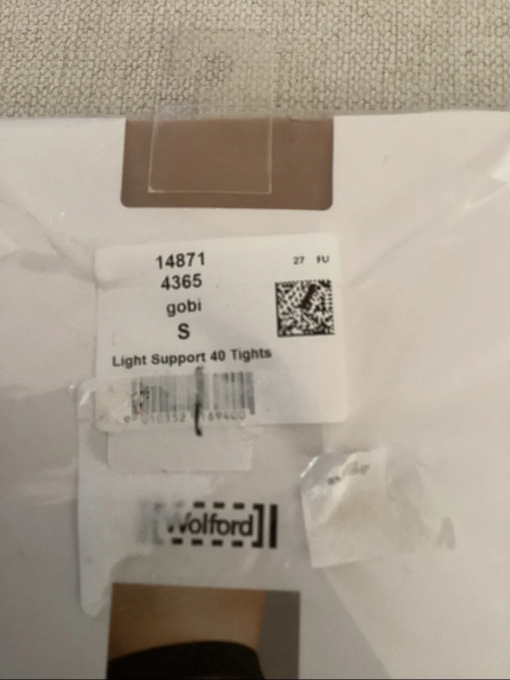 Wolford Light Support 40 Tights, 40 Den, Gobi, Size Small, NWT